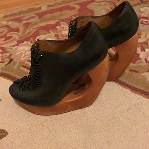 Jeffrey Campbell fun wooden platforms heels